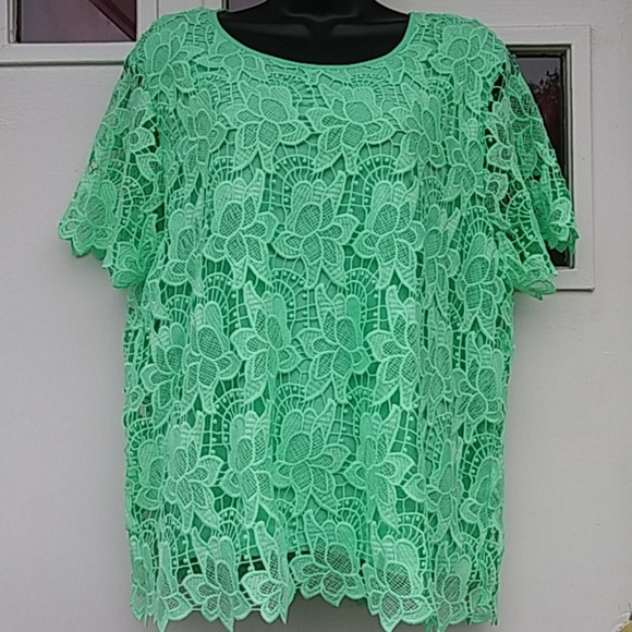 Philosophy Tops - NWT Philosophy mint green Lace top XL